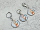 Teddy Bear Stitch Markers for Knitting or Crochet, Closed Rings, Open Rings, or Clasps