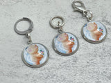 Teddy Bear Stitch Markers for Knitting or Crochet, Closed Rings, Open Rings, or Clasps