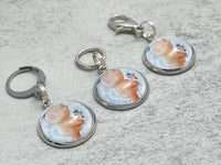 Teddy Bear Stitch Markers for Knitting or Crochet, Closed Rings, Open Rings, or Clasps