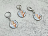 Teddy Bear Stitch Markers for Knitting or Crochet, Closed Rings, Open Rings, or Clasps