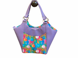 Yarn Ball Print Shoulder Bag, Purse and Project Tote Bag