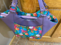 Yarn Ball Print Shoulder Bag, Purse and Project Tote Bag