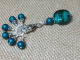 Teal Glass Stitch Marker Set , Stitch Markers - Jill's Beaded Knit Bits, Jill's Beaded Knit Bits
 - 1