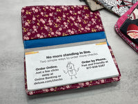 Adorable Print Checkbook Covers, Pocket Calendar Holder