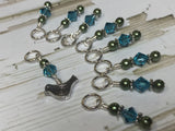 Swirly Bird Snag Free Stitch Marker Set , Stitch Markers - Jill's Beaded Knit Bits, Jill's Beaded Knit Bits
 - 6