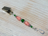 Portuguese Knitting Pin- Salmon Emerald , Portugese Knitting Pin - Jill's Beaded Knit Bits, Jill's Beaded Knit Bits
 - 6