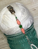 Portuguese Knitting Pin- Salmon Emerald , Portugese Knitting Pin - Jill's Beaded Knit Bits, Jill's Beaded Knit Bits
 - 7