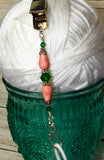 Portuguese Knitting Pin- Salmon Emerald , Portugese Knitting Pin - Jill's Beaded Knit Bits, Jill's Beaded Knit Bits
 - 4