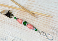 Portuguese Knitting Pin- Salmon Emerald , Portugese Knitting Pin - Jill's Beaded Knit Bits, Jill's Beaded Knit Bits
 - 3