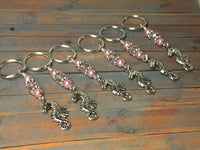 6 Pink Seahorse Snag Free Stitch Markers , Stitch Markers - Jill's Beaded Knit Bits, Jill's Beaded Knit Bits
 - 15