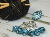 Ice Blue Crochet Stitch Marker Set , Stitch Markers - Jill's Beaded Knit Bits, Jill's Beaded Knit Bits
 - 1