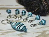 Ice Blue Crochet Stitch Marker Set , Stitch Markers - Jill's Beaded Knit Bits, Jill's Beaded Knit Bits
 - 4