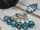Ice Blue Crochet Stitch Marker Set , Stitch Markers - Jill's Beaded Knit Bits, Jill's Beaded Knit Bits
 - 7