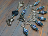 Ice Skate Stitch Marker Set with Clip Holder , Stitch Markers - Jill's Beaded Knit Bits, Jill's Beaded Knit Bits
 - 8