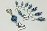 Ice Skate Stitch Marker Set with Clip Holder , Stitch Markers - Jill's Beaded Knit Bits, Jill's Beaded Knit Bits
 - 4