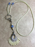 Ivory & Blue Stitch Marker Necklace Set , jewelry - Jill's Beaded Knit Bits, Jill's Beaded Knit Bits
 - 4