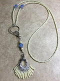 Ivory & Blue Stitch Marker Necklace Set , jewelry - Jill's Beaded Knit Bits, Jill's Beaded Knit Bits
 - 7