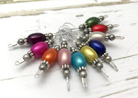 Jelly Bean Wire Loop Stitch Marker Set- Knitting Gift