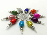 Jelly Bean Wire Loop Stitch Marker Set- Knitting Gift