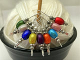 Jelly Bean Wire Loop Stitch Marker Set- Knitting Gift