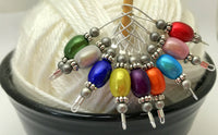 Jelly Bean Wire Loop Stitch Marker Set- Knitting Gift