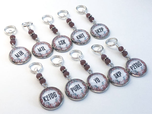 Knitting Instruction Markers, Increase and Decrease Letter Markers ...