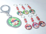 Country Snowman Stitch Markers for Knitting or Crochet Sets of 6-20