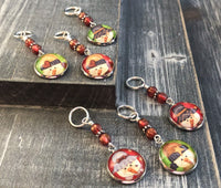 Country Snowman Stitch Markers for Knitting or Crochet Sets of 6-20