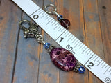 Magenta Blue Knitting Stitch Marker Set- Snag Free , Stitch Markers - Jill's Beaded Knit Bits, Jill's Beaded Knit Bits
 - 7