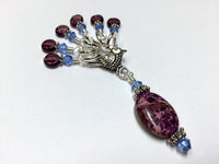 Magenta Blue Knitting Stitch Marker Set- Snag Free , Stitch Markers - Jill's Beaded Knit Bits, Jill's Beaded Knit Bits
 - 5