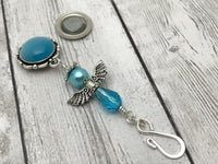 Blue Angel Portuguese Knitting Pin- Magnetic ID Badge Pin , Portugese Knitting Pin - Jill's Beaded Knit Bits, Jill's Beaded Knit Bits
 - 5