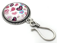 Random Hearts Magnetic Knitting Pin for Portuguese Knitting