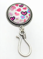 Random Hearts Magnetic Knitting Pin for Portuguese Knitting