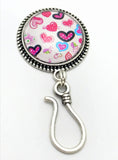 Random Hearts Magnetic Knitting Pin for Portuguese Knitting