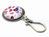 Random Hearts Magnetic Knitting Pin for Portuguese Knitting