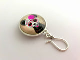 Magnetic Sugar Panda Knitting Pin for Portuguese Knitting- ID Badge Holder , Portugese Knitting Pin - Jill's Beaded Knit Bits, Jill's Beaded Knit Bits
 - 2