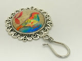 Fancy Bird Knitting Pin for Portuguese Knitting -Magnetic- ID Holder