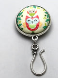 Mama & Baby Owl Knitting Pin for Portuguese Knitting -MAGNETIC