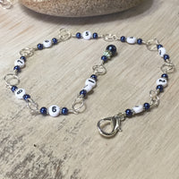Navy Chain Style Row Counter , Stitch Markers - Jill's Beaded Knit Bits, Jill's Beaded Knit Bits
 - 2