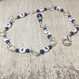 Navy Chain Style Row Counter , Stitch Markers - Jill's Beaded Knit Bits, Jill's Beaded Knit Bits
 - 3