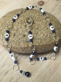 Navy Chain Style Row Counter , Stitch Markers - Jill's Beaded Knit Bits, Jill's Beaded Knit Bits
 - 6