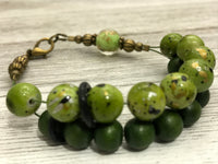 Avocado Green Abacus Counting Bracelet | Row Counter