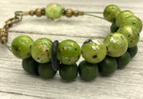 Avocado Green Abacus Counting Bracelet | Row Counter