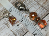 Crystal Hearts on Their Side Knitting Markers , Stitch Markers - Jill's Beaded Knit Bits, Jill's Beaded Knit Bits
 - 5