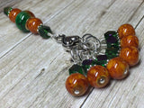 Orange & Green Ombre Stitch Marker Set with Clip Holder , Stitch Markers - Jill's Beaded Knit Bits, Jill's Beaded Knit Bits
 - 4