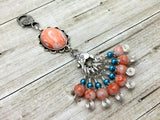 Orange Swirl Knitting Bag Lanyard & Stitch Markers , Stitch Markers - Jill's Beaded Knit Bits, Jill's Beaded Knit Bits
 - 7