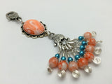 Orange Swirl Knitting Bag Lanyard & Stitch Markers , Stitch Markers - Jill's Beaded Knit Bits, Jill's Beaded Knit Bits
 - 8