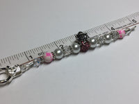 Pink Snowman Beaded Scissor Fob Charm Jewelry , accessories - Jill's Beaded Knit Bits, Jill's Beaded Knit Bits
 - 6