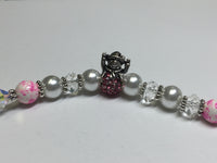 Pink Snowman Beaded Scissor Fob Charm Jewelry , accessories - Jill's Beaded Knit Bits, Jill's Beaded Knit Bits
 - 5