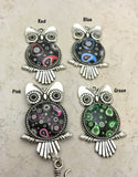 Paisley Owl MAGNETIC Knitting Pin for Portuguese Knitting